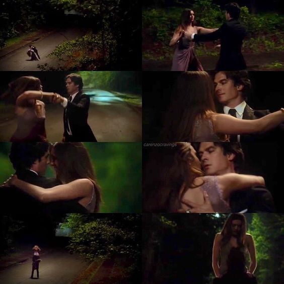 the vampire diaries - damon and elena - last dance